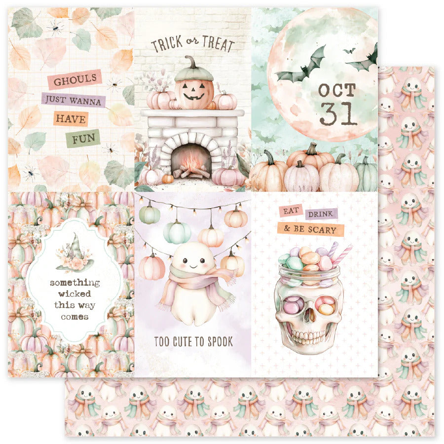 Paper Rose, 12X12 Patterned Paper, Sweet & Spooky F