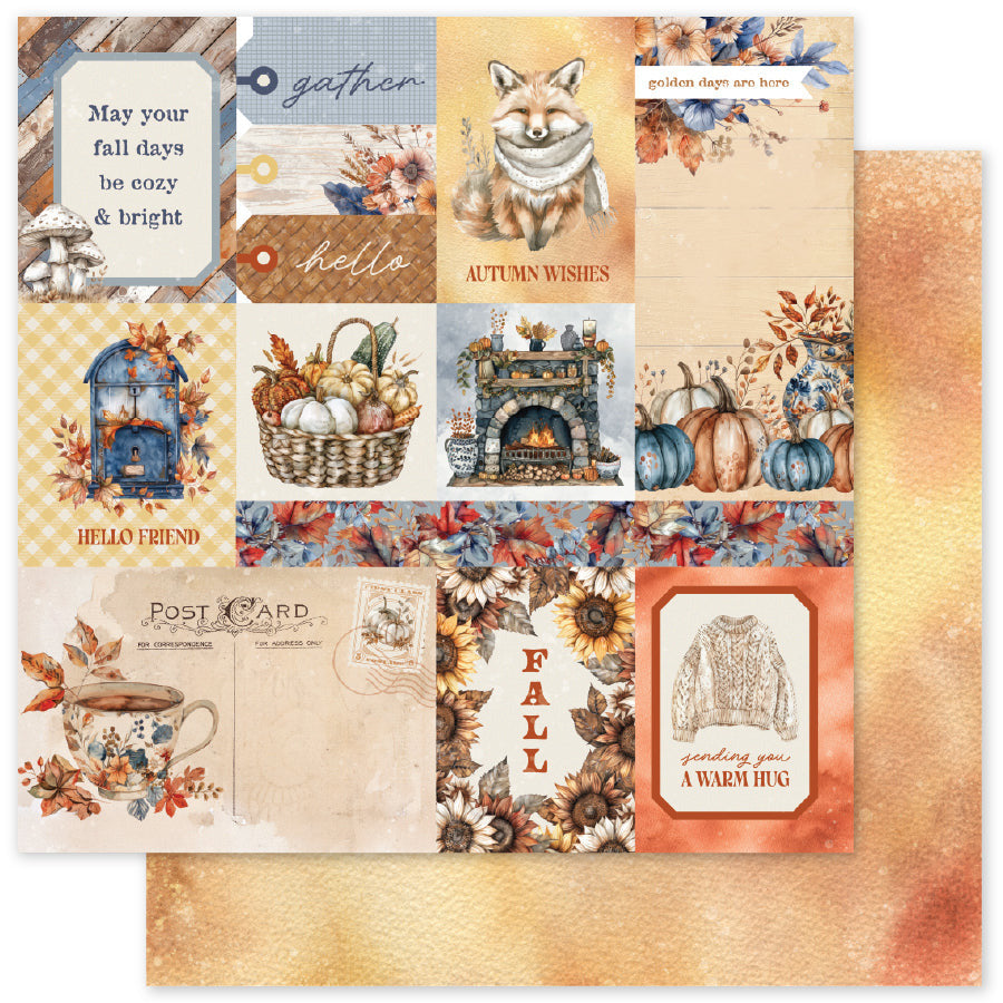 Paper Rose, 12X12 Patterned Paper, Golden Days A