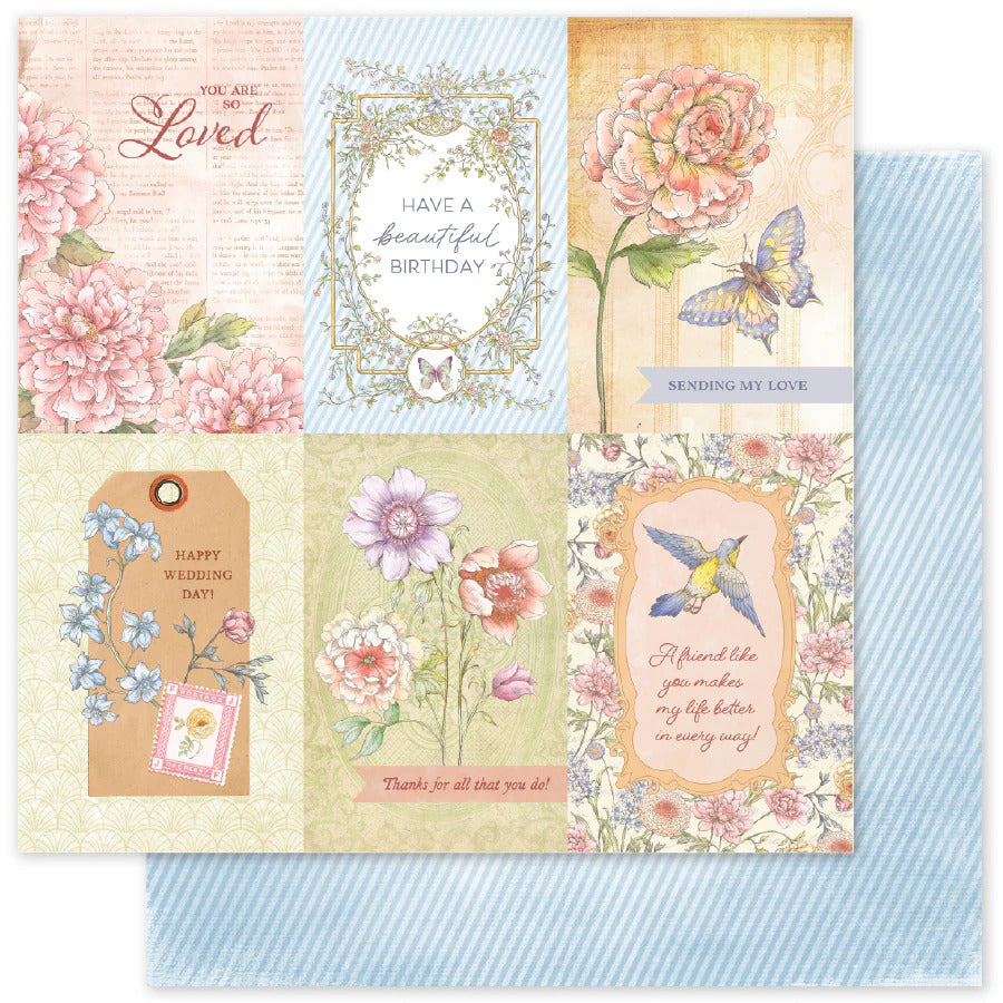 Paper Rose, 12X12 Patterned Paper, Words of Wisdom A