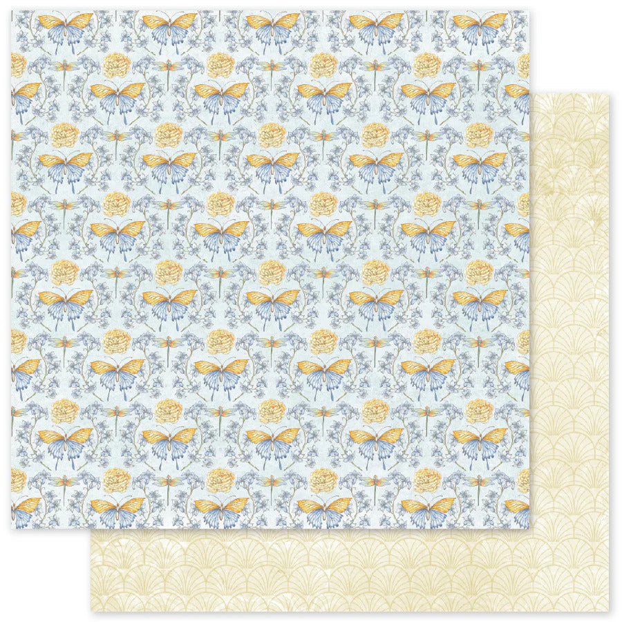 Paper Rose, 12X12 Patterned Paper, Words of Wisdom Basics D