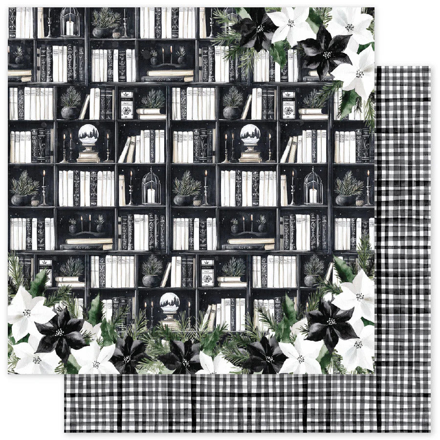 Paper Rose, 12X12 Patterned Paper, Mistletoe Market B