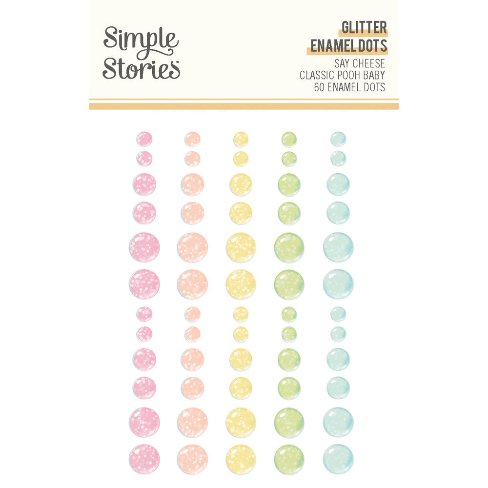 Simple Stories, Glitter Enamel Dots, Say Cheese Classic Pooh Baby