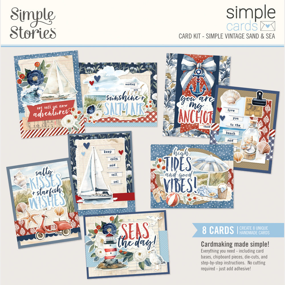 Simple Stories, Simple Cards Card Kit, Simple Vintage Sand & Sea