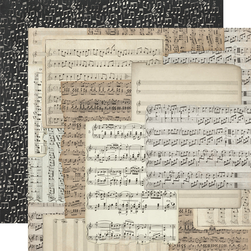 Simple Stories, 12X12 Patterned Paper, Simple Vintage Timeless Harmony -  Noteworthy