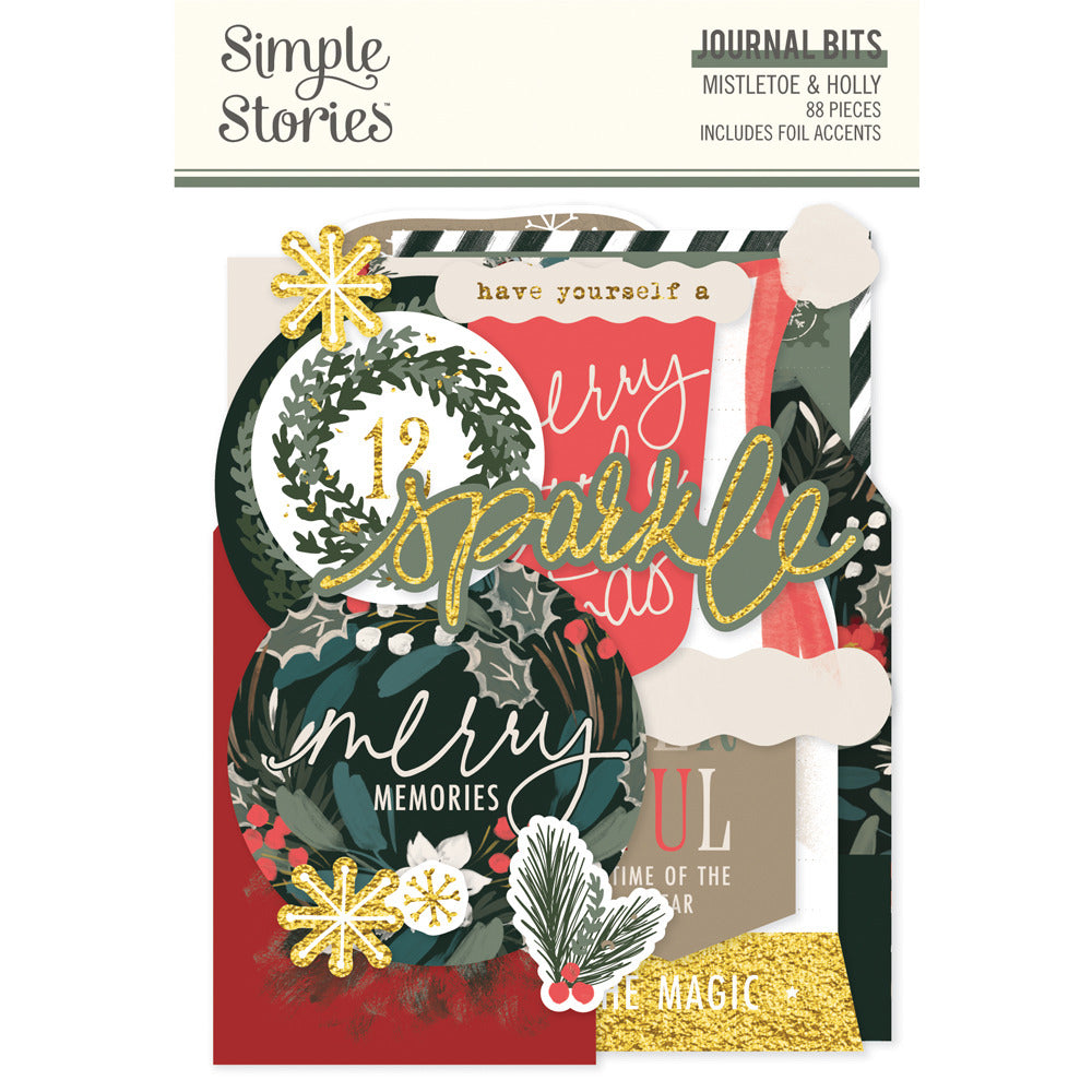 Simple Stories, Journal Bits & Pieces, Mistletoe & Holly