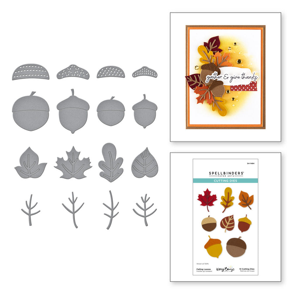 Spellbinders; Die, Autumn Archives - Falling Leaves