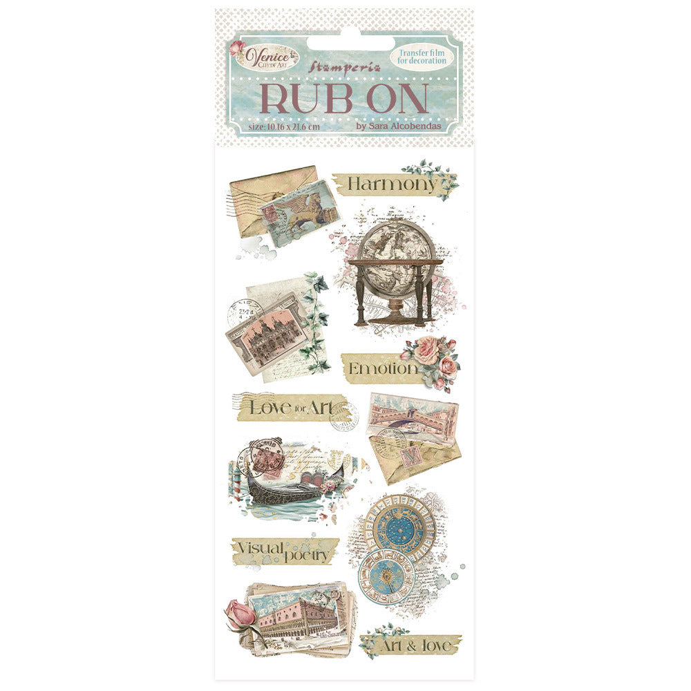 Stamperia, Rub Ons, Venice City of Art - Letters
