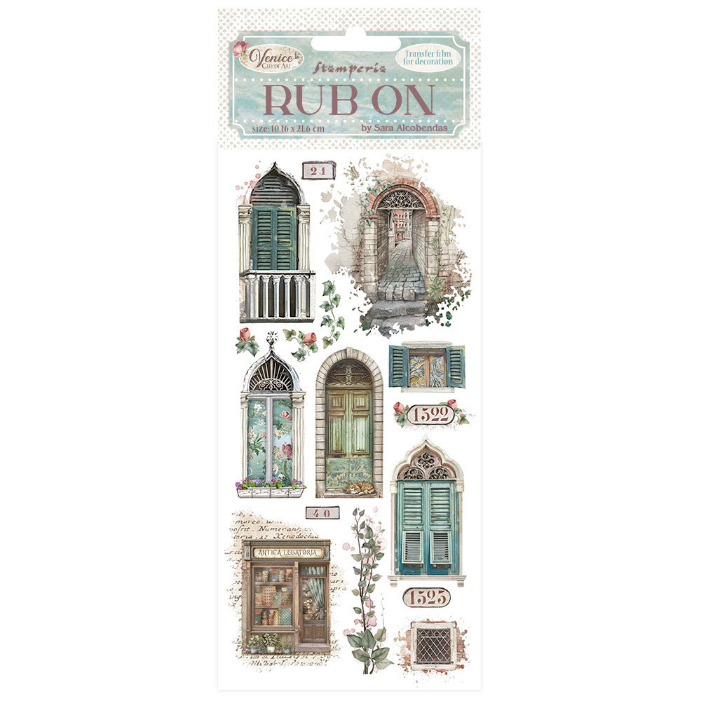Stamperia, Rub Ons, Venice City of Art - Doors and Windows