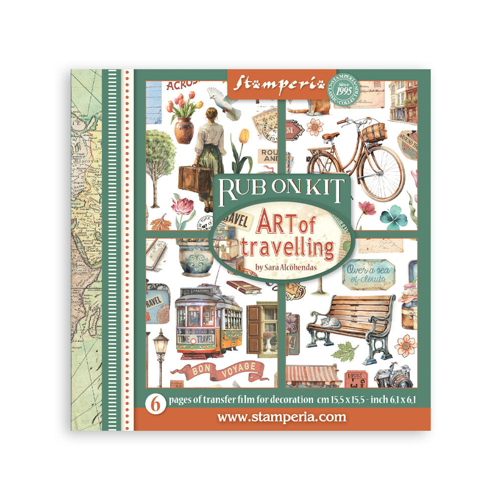 Stamperia, Rub-On Kit, Art of TRavelling, Pre-order