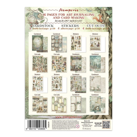 Stamperia, Junk Journal Backgrounds, Stickers, Cutouts, Herbarium