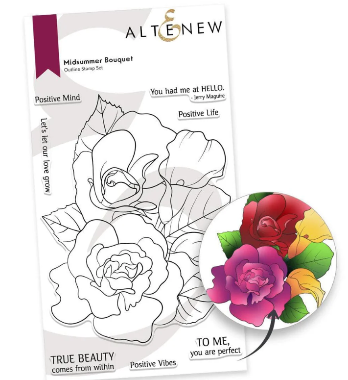 Altenew, Stamp Set, Midsummer Bouquet