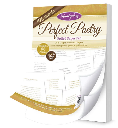 Hunkydory, Perfect Verses Foiled Paper Pad, Moments