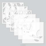 Concord & 9th, Kristina Werner, Clear Stamp & Stencil,  Long Line Leaves