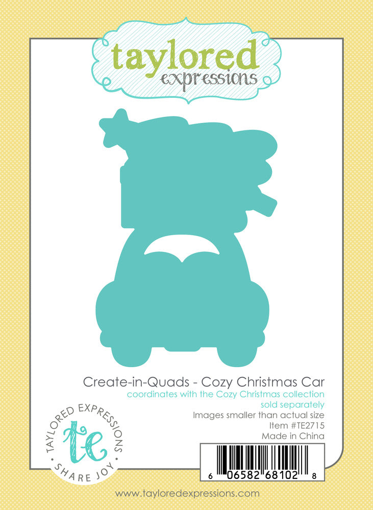 Taylored Expressions, , Die, Create-in-Quads - Cozy Christmas Car Pre-order