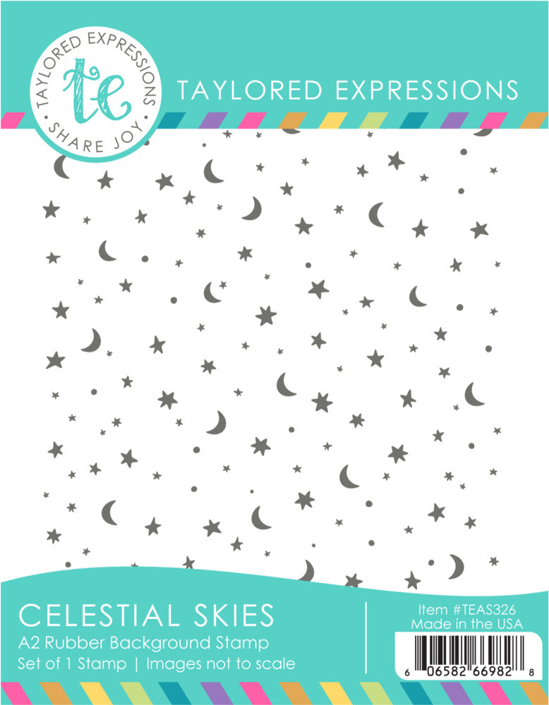 Taylored Expressions, Cling Stamp, Celestial Skies Background Pre-order