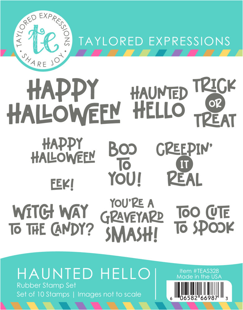 Taylored Expressons ,Cling Stamp, Haunted Hello Pre-order
