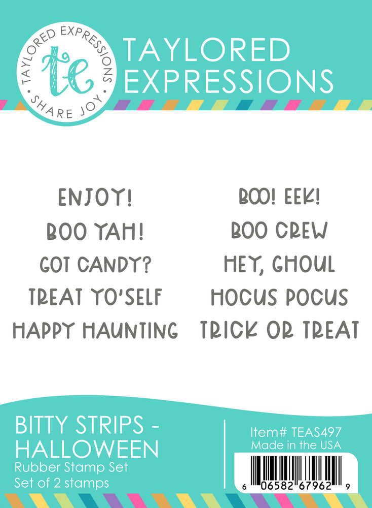 Taylored Expressions, Cling Stamp, Bitty Strips - Halloween Pre-order