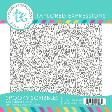 Taylored Expressions, Cling Stamp, Spooky Scribbles 6x6 Background Pre-order