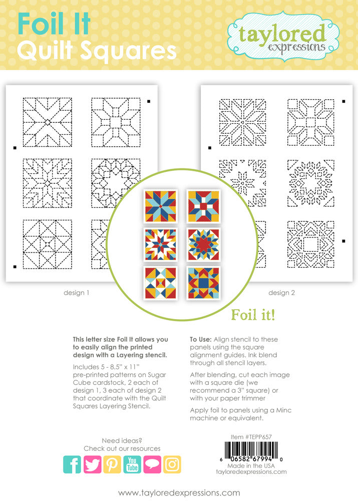 Taylored Expressions, Foil It, Quilt Squares Pre-order