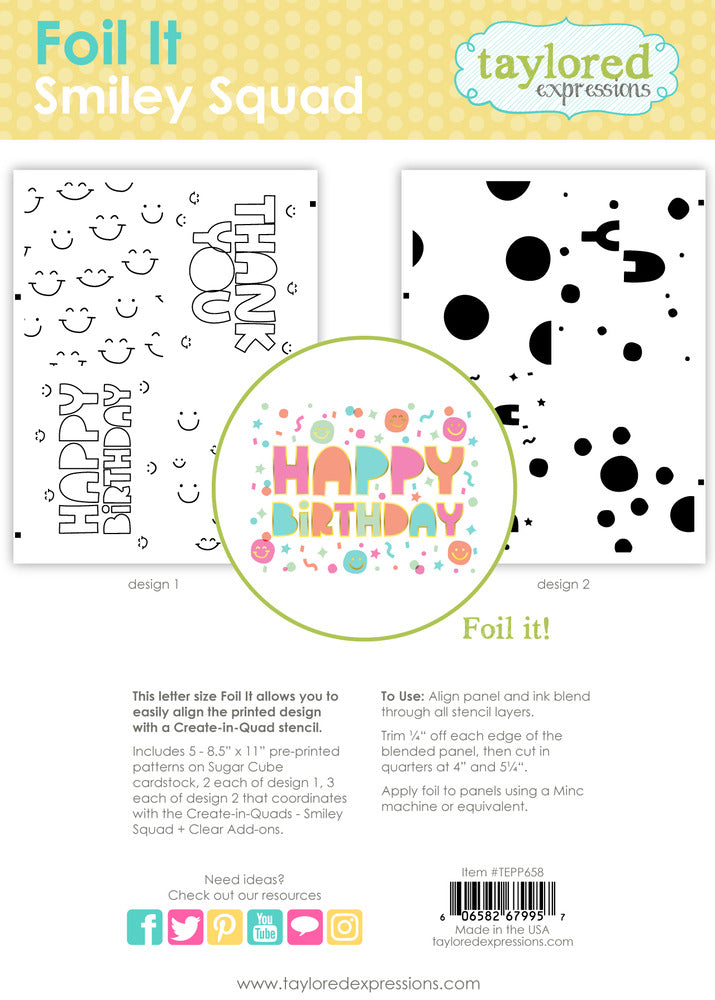 Taylored Expressions, Foil It, Smiley Squad Pre-order