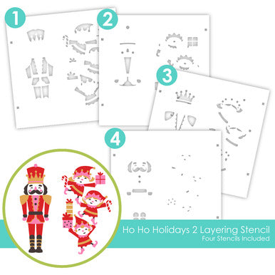 Taylored Expressions, Layering Stencil Ho Ho Holidays 2