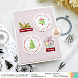 Mama Elephant, Round Tag Wishes Stamp & Die Set
