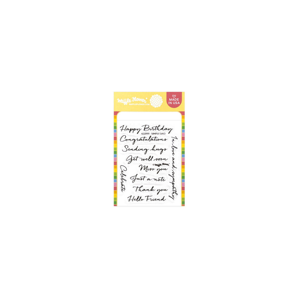 Waffle Flower, Clear Stamp, Simply Said