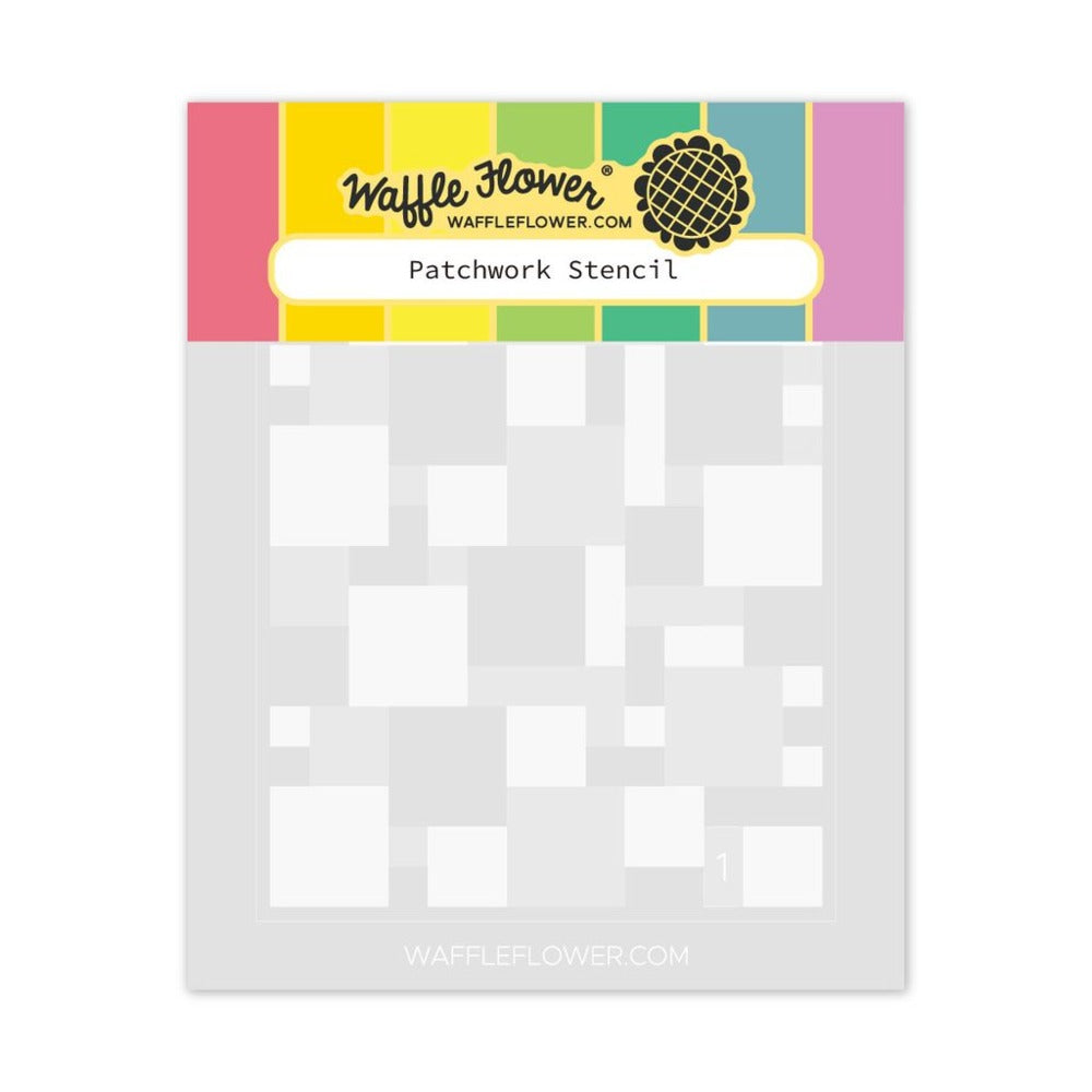 Waffle Flower, Stencil, Patchwork
