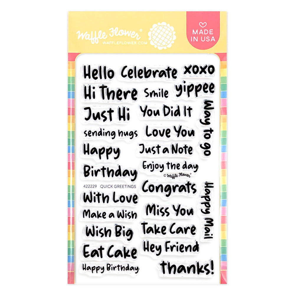 Waffle Flower, Clear Stamp, Quick Greetings