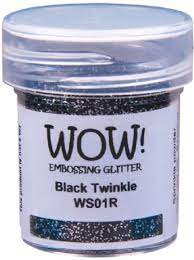 WOW, Embossing Powder - Black Twinkle