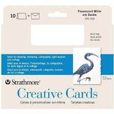 Strathmore Creative Cards, Fluorescent White with Deckle