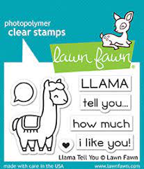 Lawn Fawn, Liama Tell You Stamp