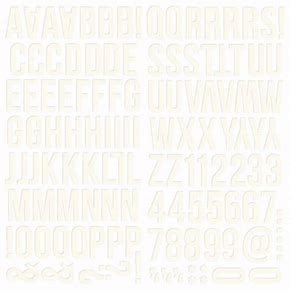 Simple Stories, Color Vibe Foam Alpha Stickers-Warm White
