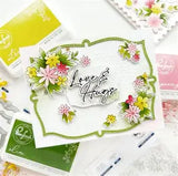 Pink Fresh Studio, Cheerful Blossom Die Cut & Stencil Set