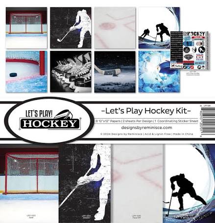 Designs by Reminsce Let's play Hockey Paper Pack
