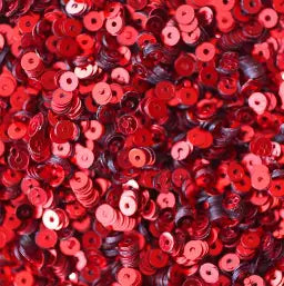 Cousin Day, Sequins, Red 5mm