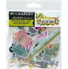 49 and Market, Vicki Boutin, Curiosities in the Willow Grove, Foiled Die-Cut Assortment