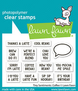 Lawn Fawn, Tiny Sentiments: Coffee  Stamp & Die Cut