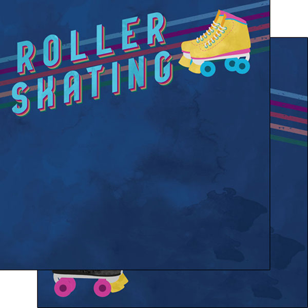 Scrapbook Customs -Roller Skating Watercolor