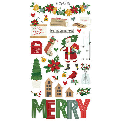 Simple Stories, Hearth & Holiday, Chipboard Stickers