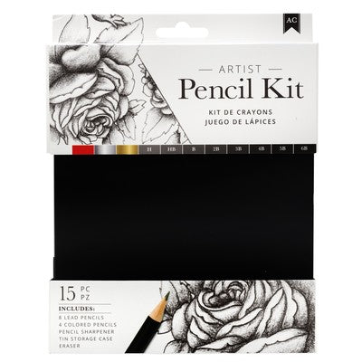 American Crafts- Artist Pencil Kit (15 Piece)