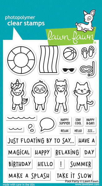 Lawn Fawn, Pool Party Stamp & Die Set