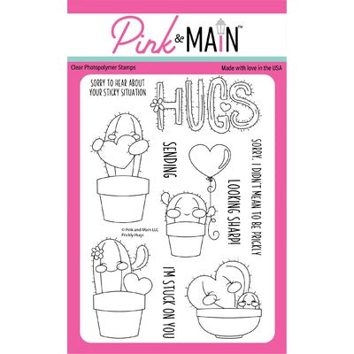 Pink & Main, Prickly Hugs Stamp & Die set