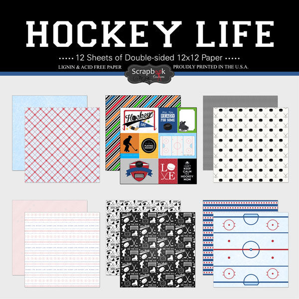 Scrapbook Customs,Hockey Life Collection Kit
