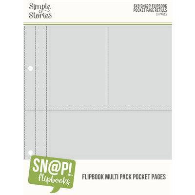 Simple Stories, Flip Book- 6x8 Multi Pack Refill Page Protectors