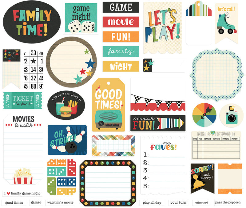 Simple Stories, Family Fun Ephemera Journal Bits