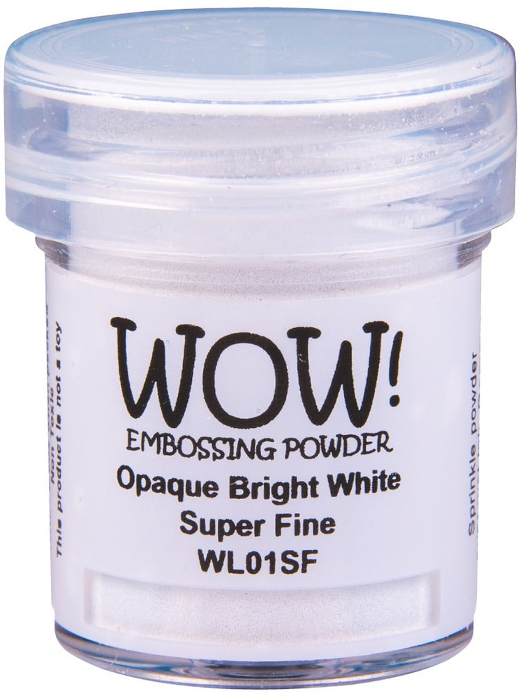 Wow! Embossing Powder, Opaque Bright White Super Fine