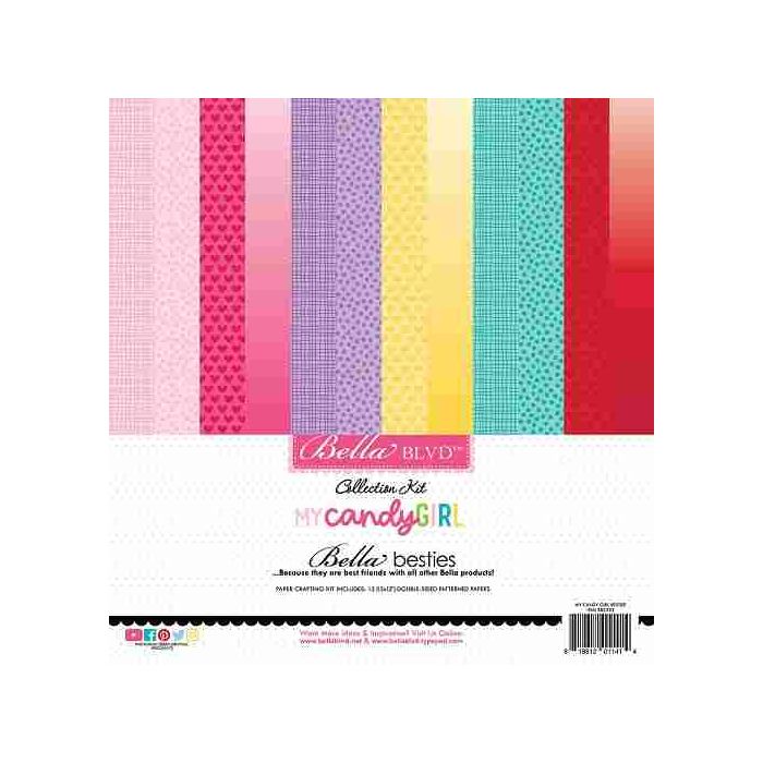 Bella Blvd, My Candy Girl Basics 12x12 Paper Pack