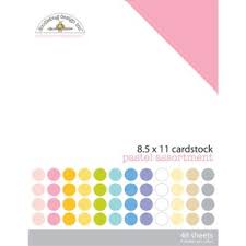 Doodlebug Design- 8.5x11 Cardstock - Pastel Assortment