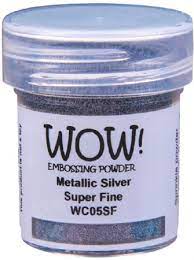 Wow! Embossing Powder, Metallic Silver Super Fine
